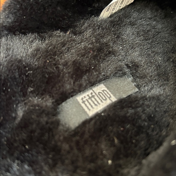 FitFlop Gen-FF Slipper Shoes Women’s Cozy Black Suede Shearling Lined Size 10 - Picture 9 of 12